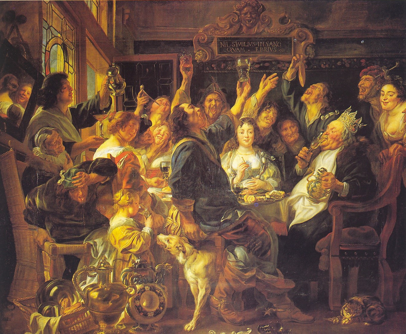 Jacob Jordaens, Le Roi boit !, 1655, 242x300 cm, Kunsthistorisches Museum, Vienne