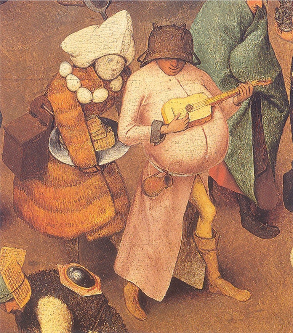 détail du "Combat de Carnaval et Carême" de Pierre Bruegel l’Ancien, 1559, Huile sur bois, 118x164,5cm. Vienne, Kunsthistorisches Museum.