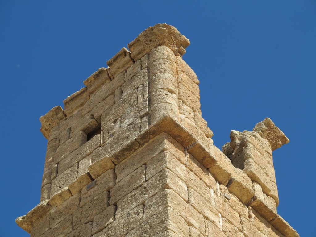 Décor de la partie supérieure de la Tour du Stylite, Umm, ar-Rasas, Jordanie